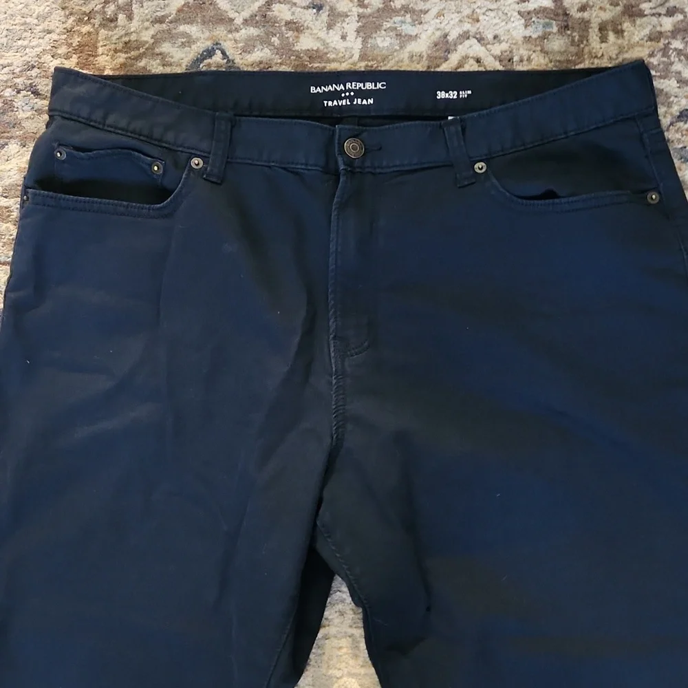 Banana Republic Preppy Blue Travel Jean Slimfit Pants